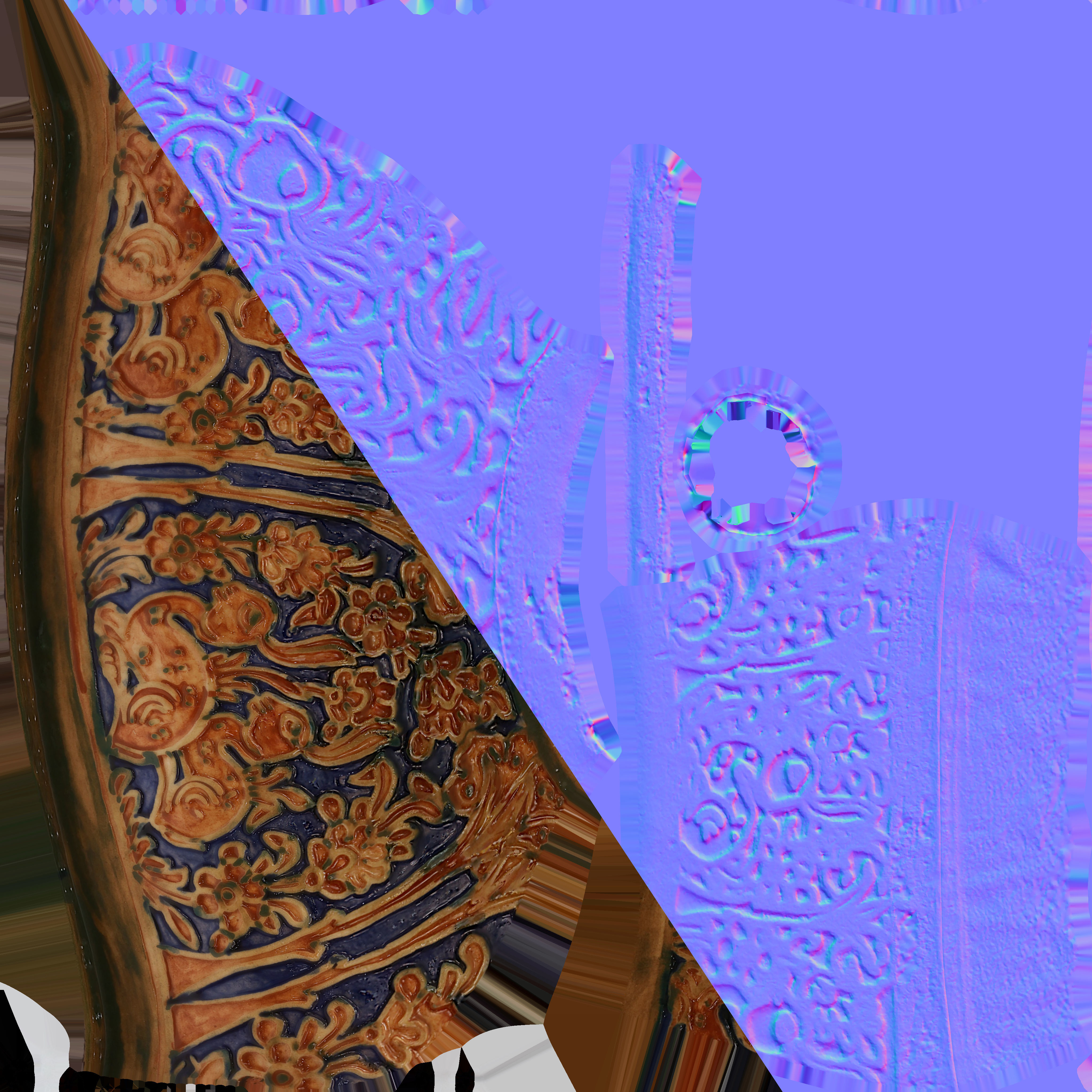 persian pottery vase n02 Low-poly 3D model_5