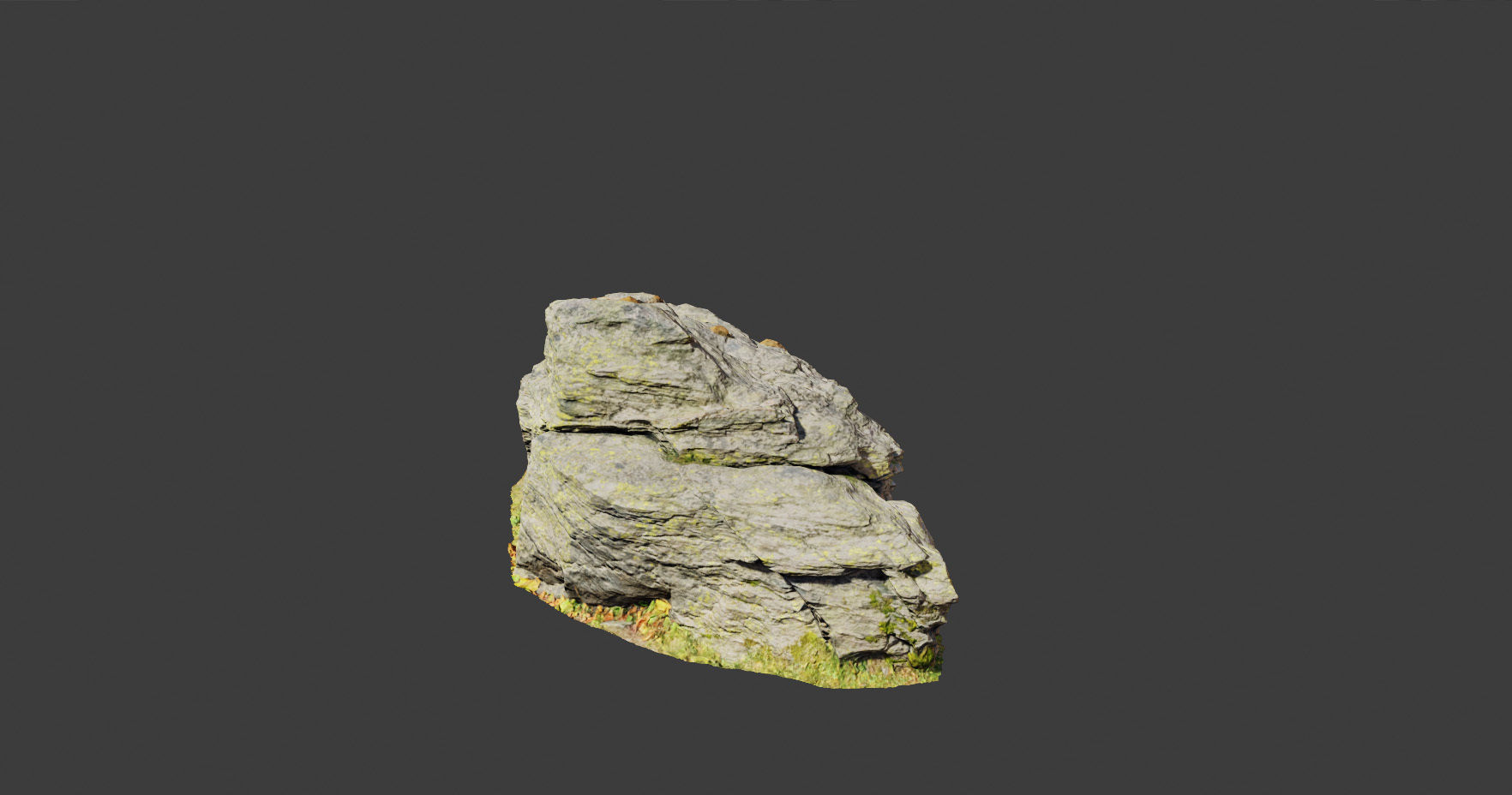 PBR rocks stones set grassland scanned Low-poly 3D model_15
