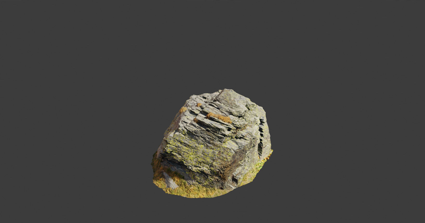 PBR rocks stones set grassland scanned Low-poly 3D model_13