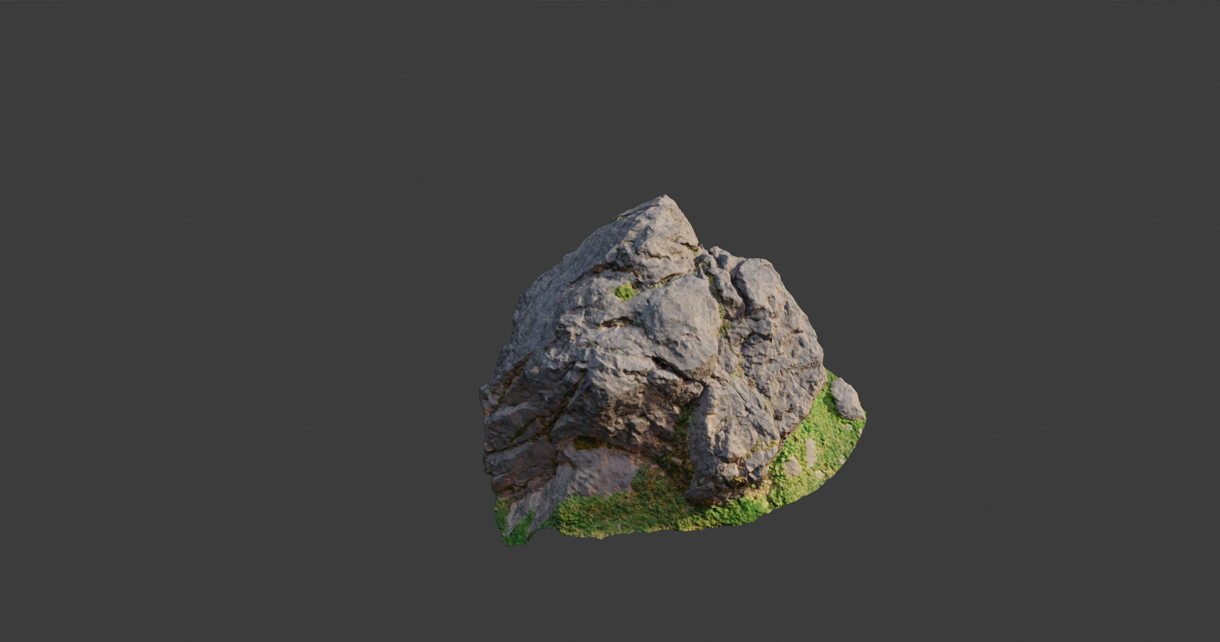 PBR rocks stones set grassland scanned Low-poly 3D model_20