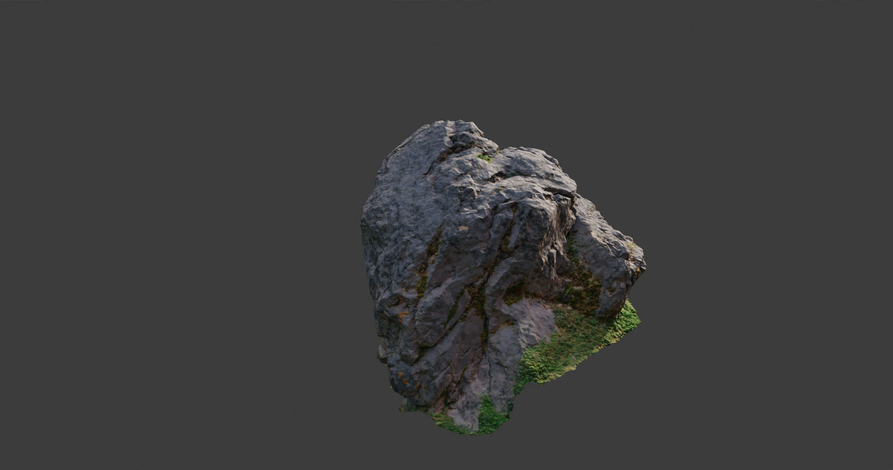 PBR rocks stones set grassland scanned Low-poly 3D model_17