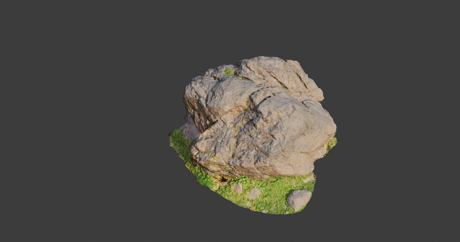 PBR rocks stones set grassland scanned Low-poly 3D model_19