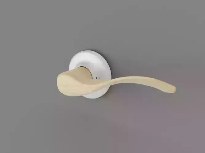 High Poly Detailed Curly Door Handle