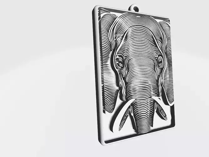 HM Elephant Keychain  Model 001