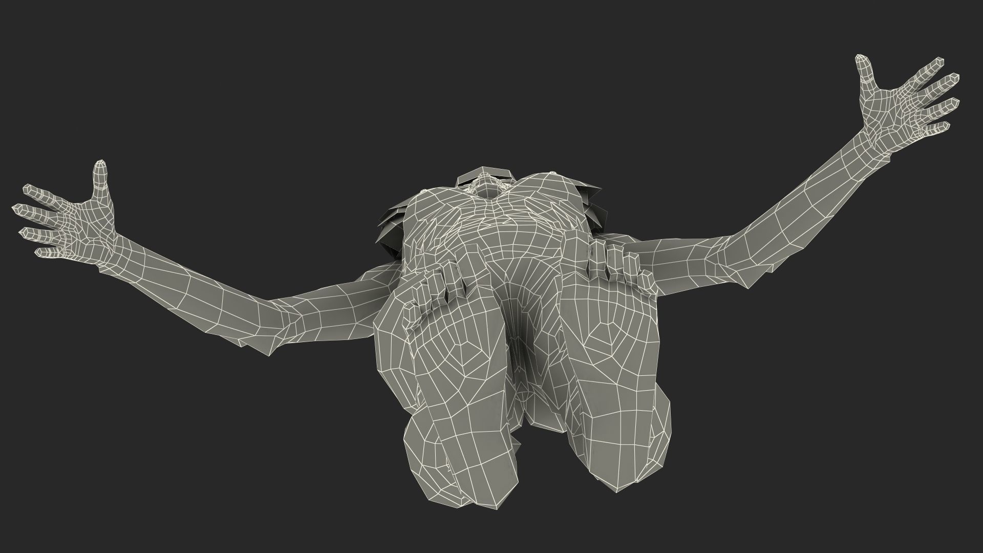 Young Woman Light Skin Black T Pose 3D model_28