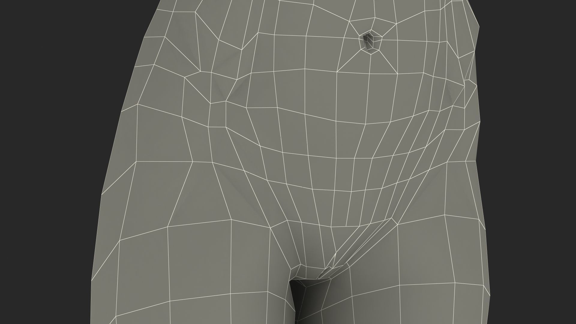 Young Woman Light Skin Black T Pose 3D model_33