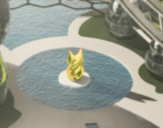 Fluid Statue 3D model_4