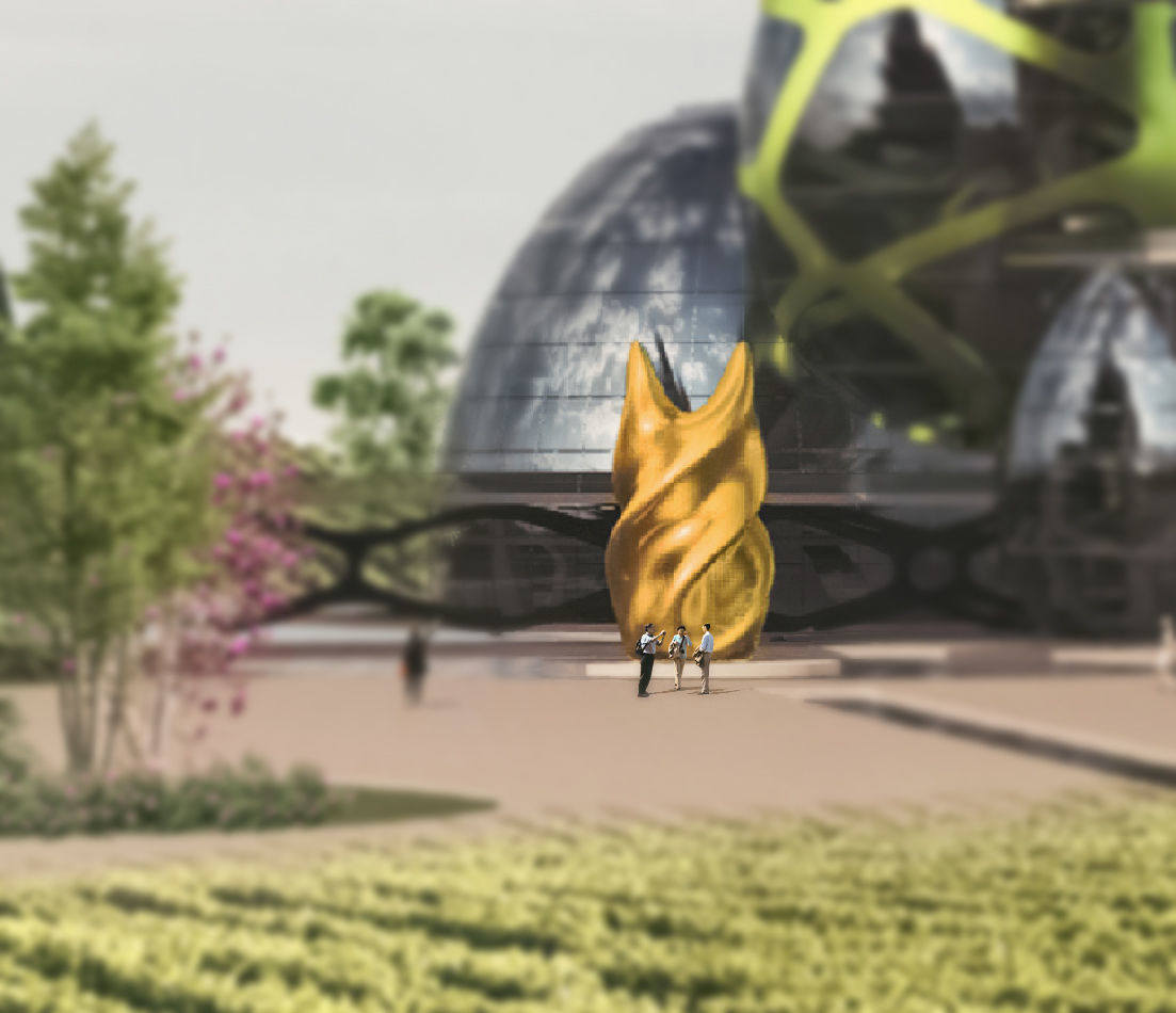 Fluid Statue 3D model_3