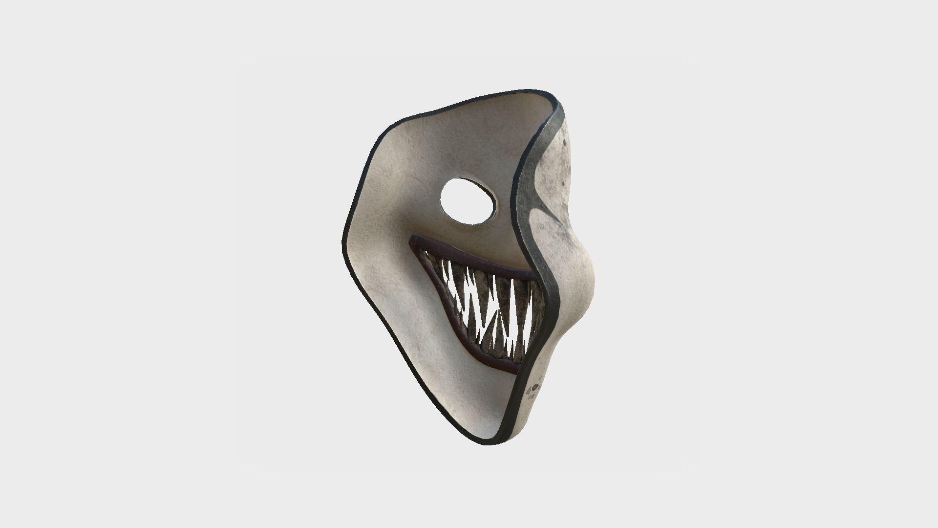 Clown Terror Mask 01 Black White - Character Design Fashion Low-poly 3D model_4