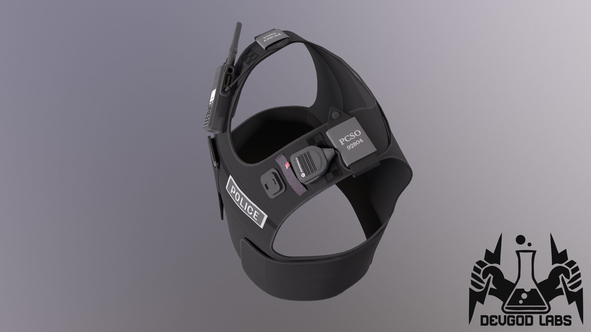 Police Patrol Vest Low-poly 3D model_2