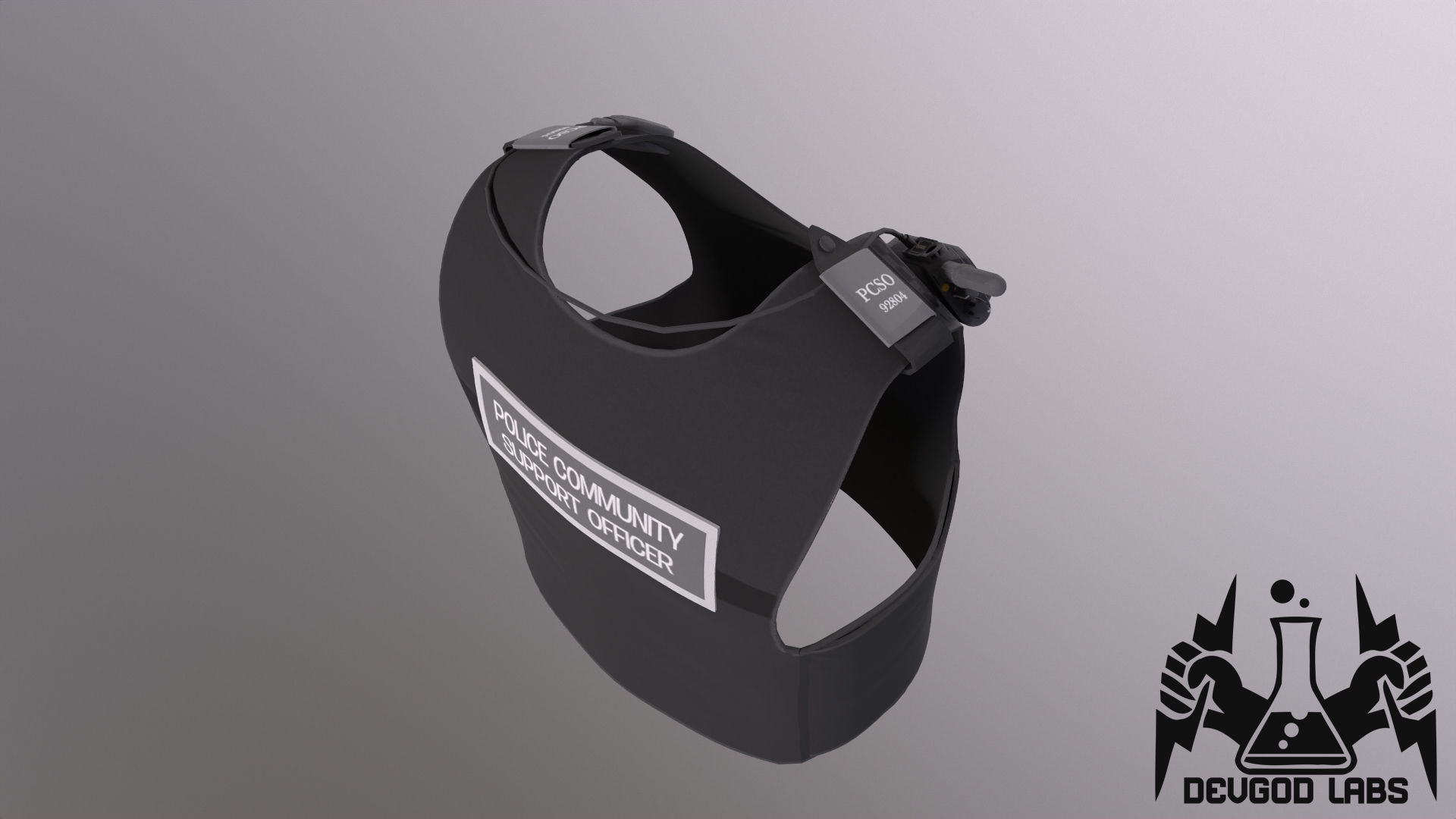 Police Patrol Vest Low-poly 3D model_3