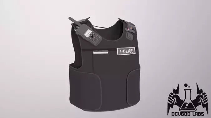 Police Patrol Vest Low-poly 3D model