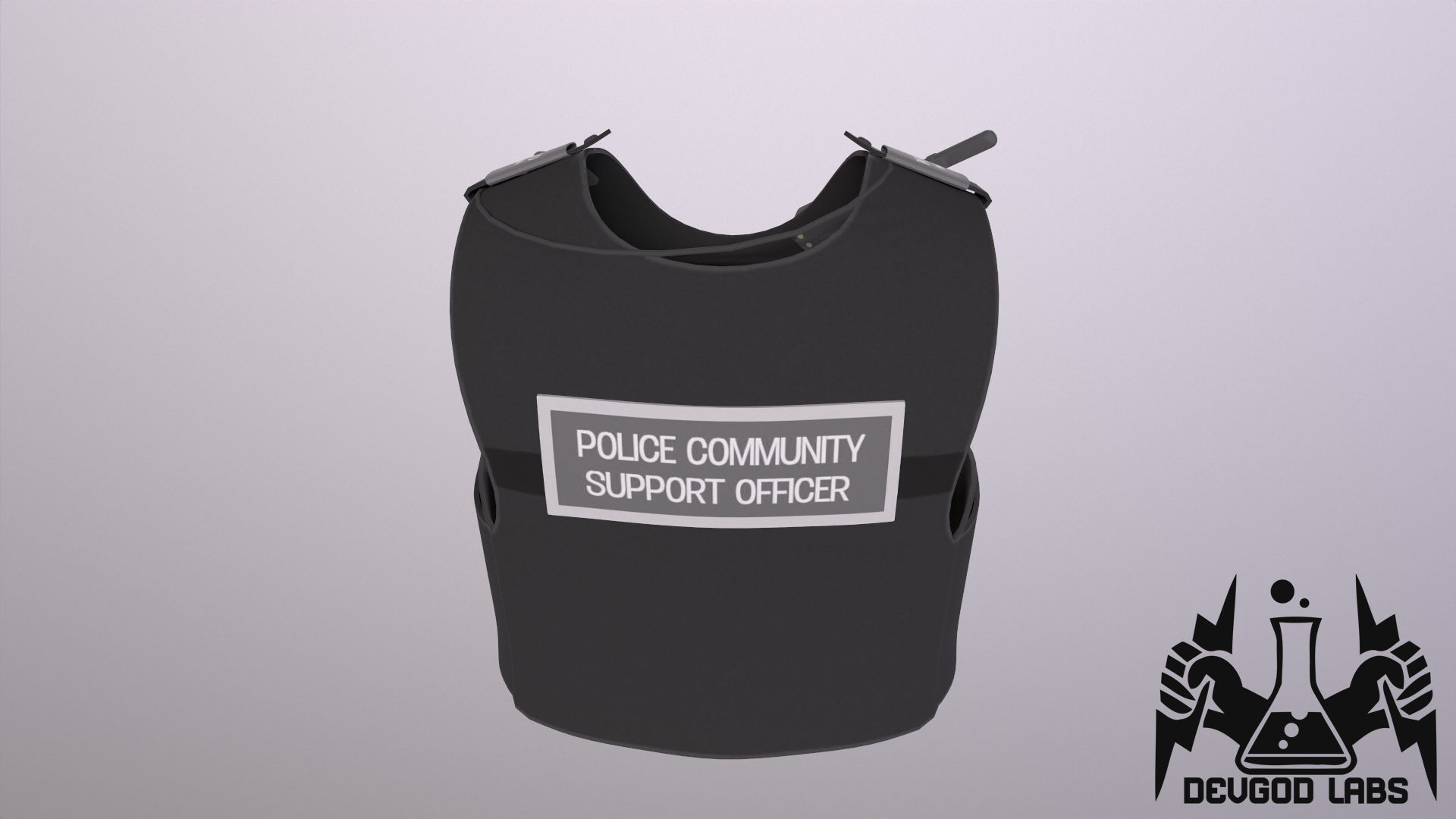 Police Patrol Vest Low-poly 3D model_4