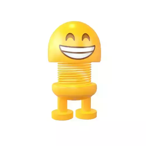 Car Spring Expression Decoration Toys Beaming Face  v1 001