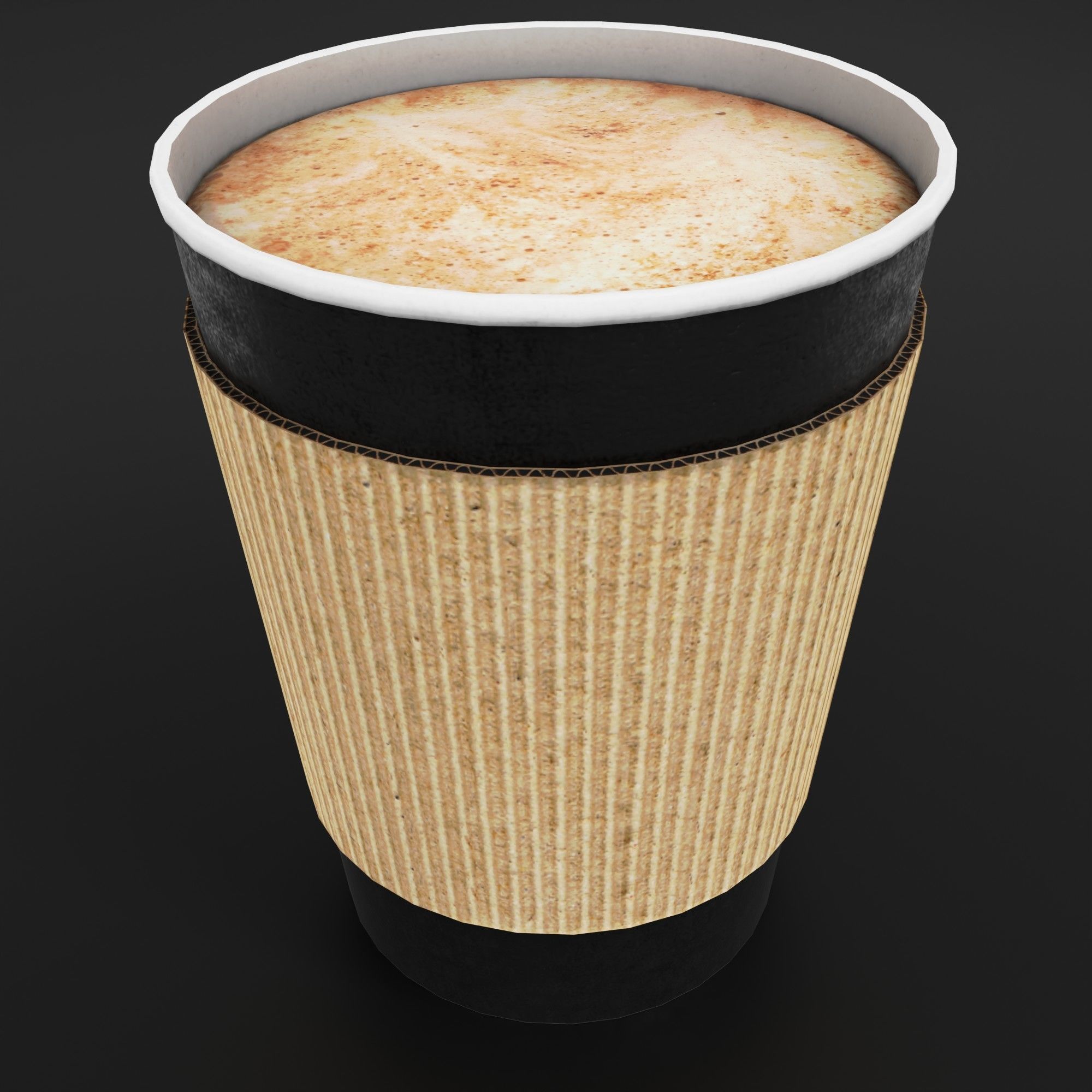 Paper cup of coffee Low-poly 3D model_32