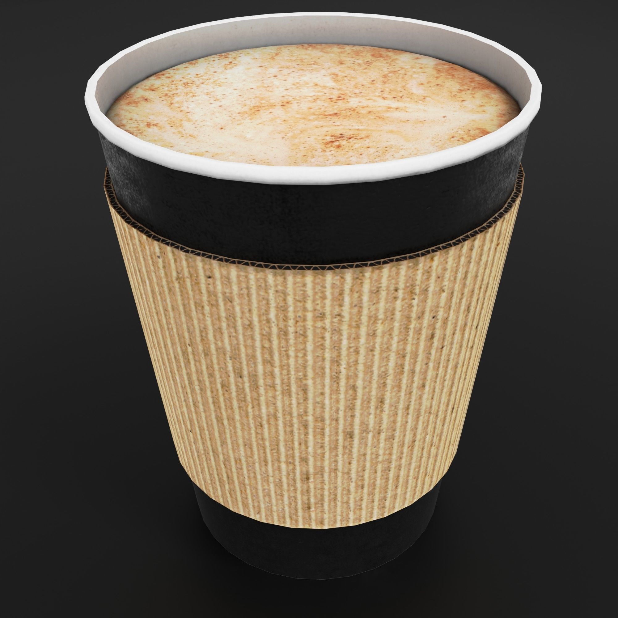 Paper cup of coffee Low-poly 3D model_20