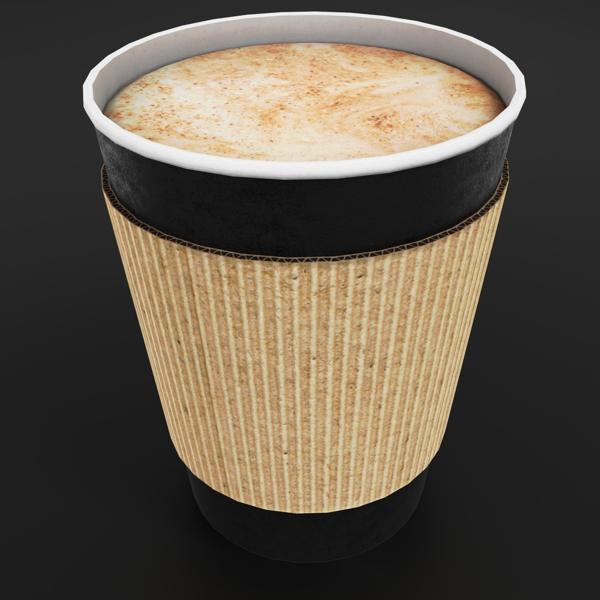 Paper cup of coffee Low-poly 3D model_23