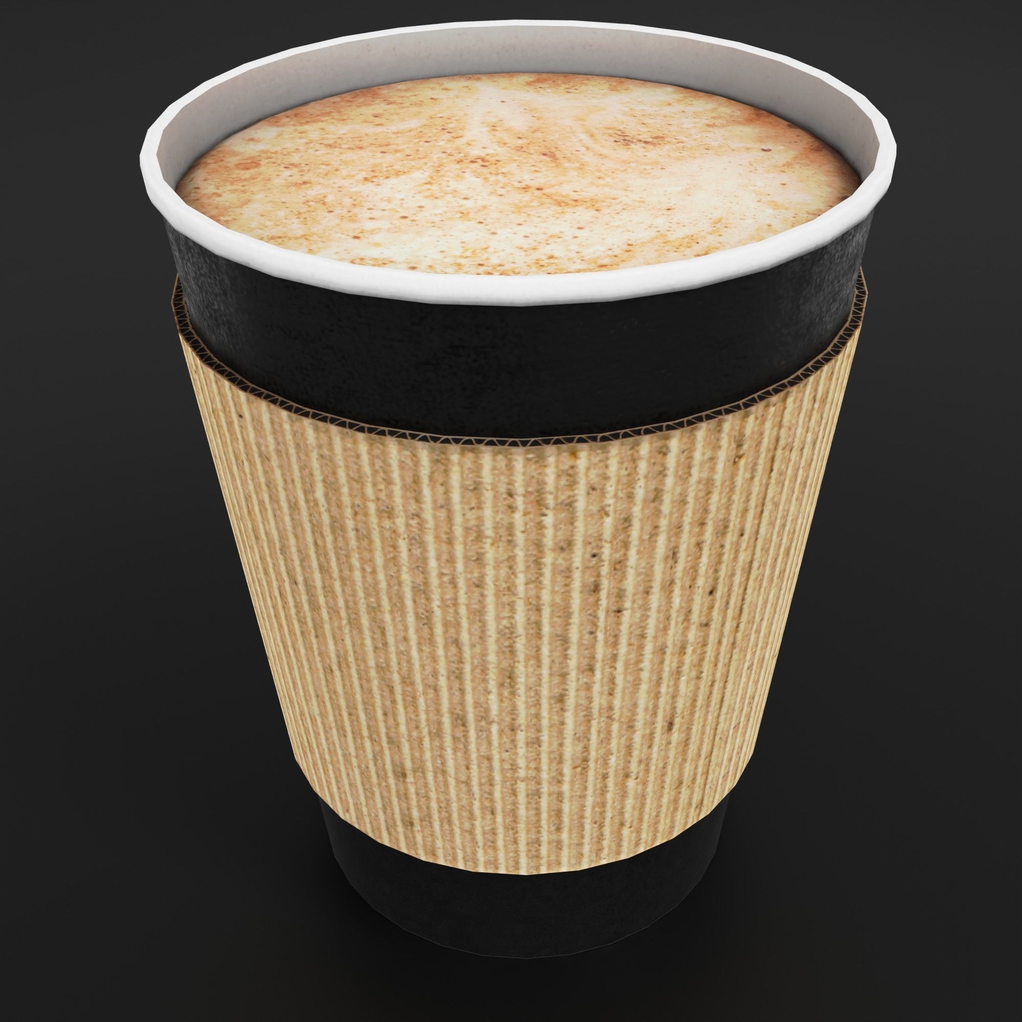 Paper cup of coffee Low-poly 3D model_29
