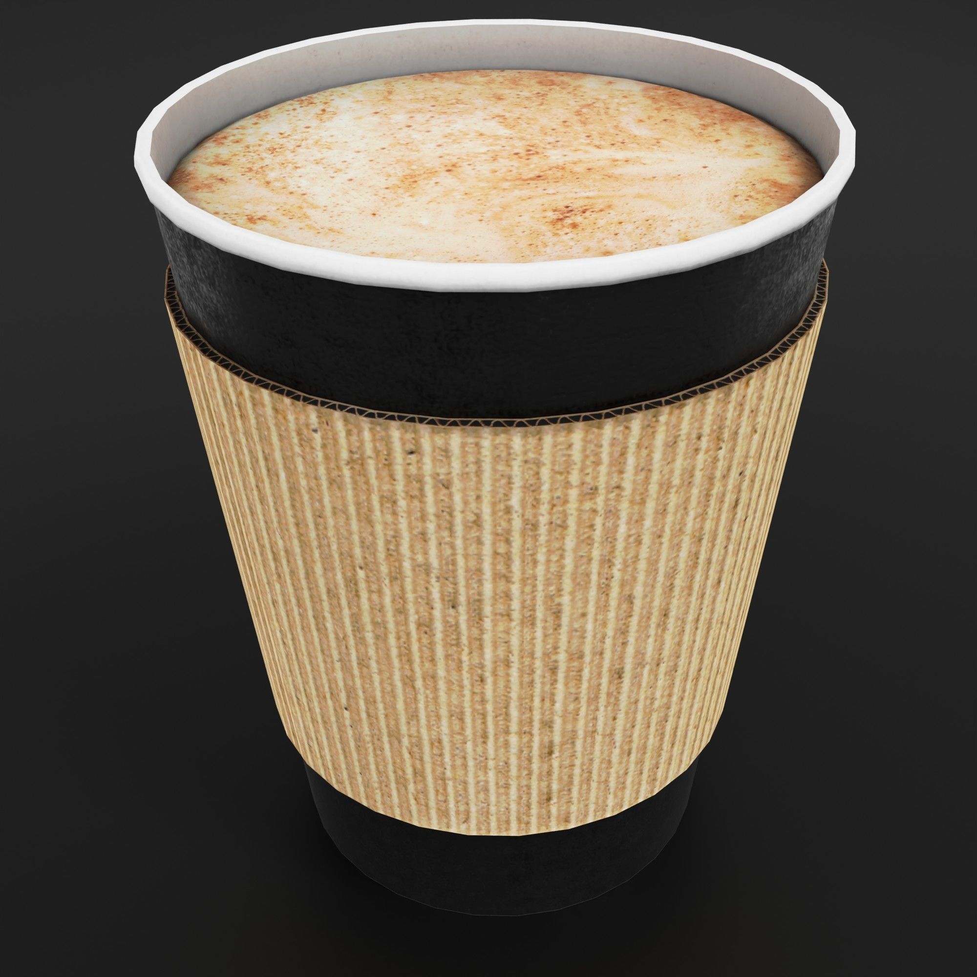 Paper cup of coffee Low-poly 3D model_21