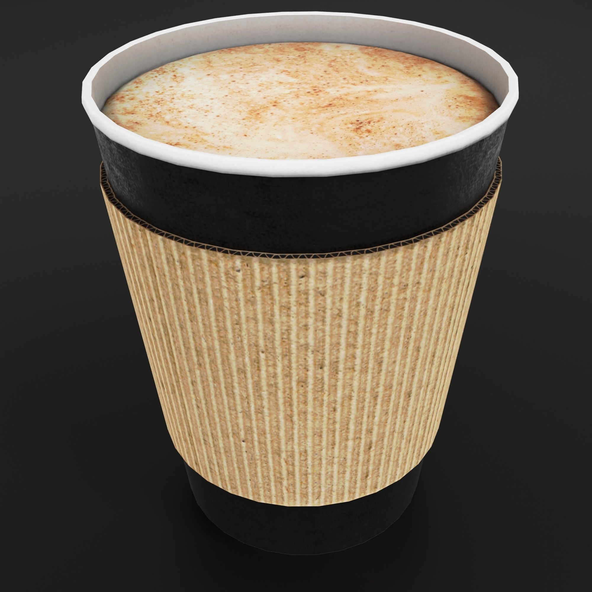 Paper cup of coffee Low-poly 3D model_22
