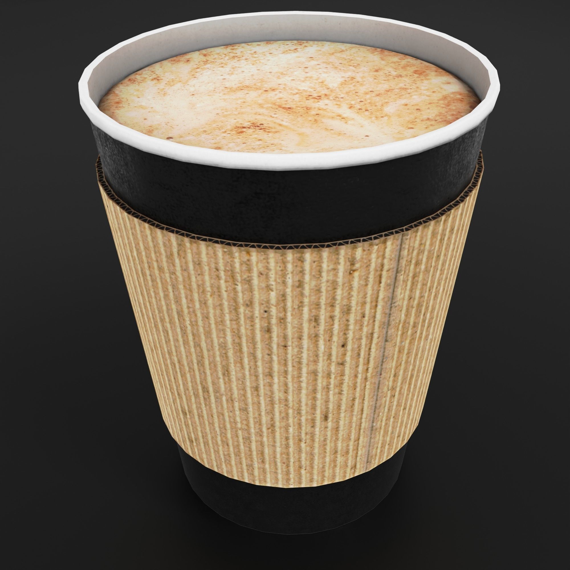 Paper cup of coffee Low-poly 3D model_17