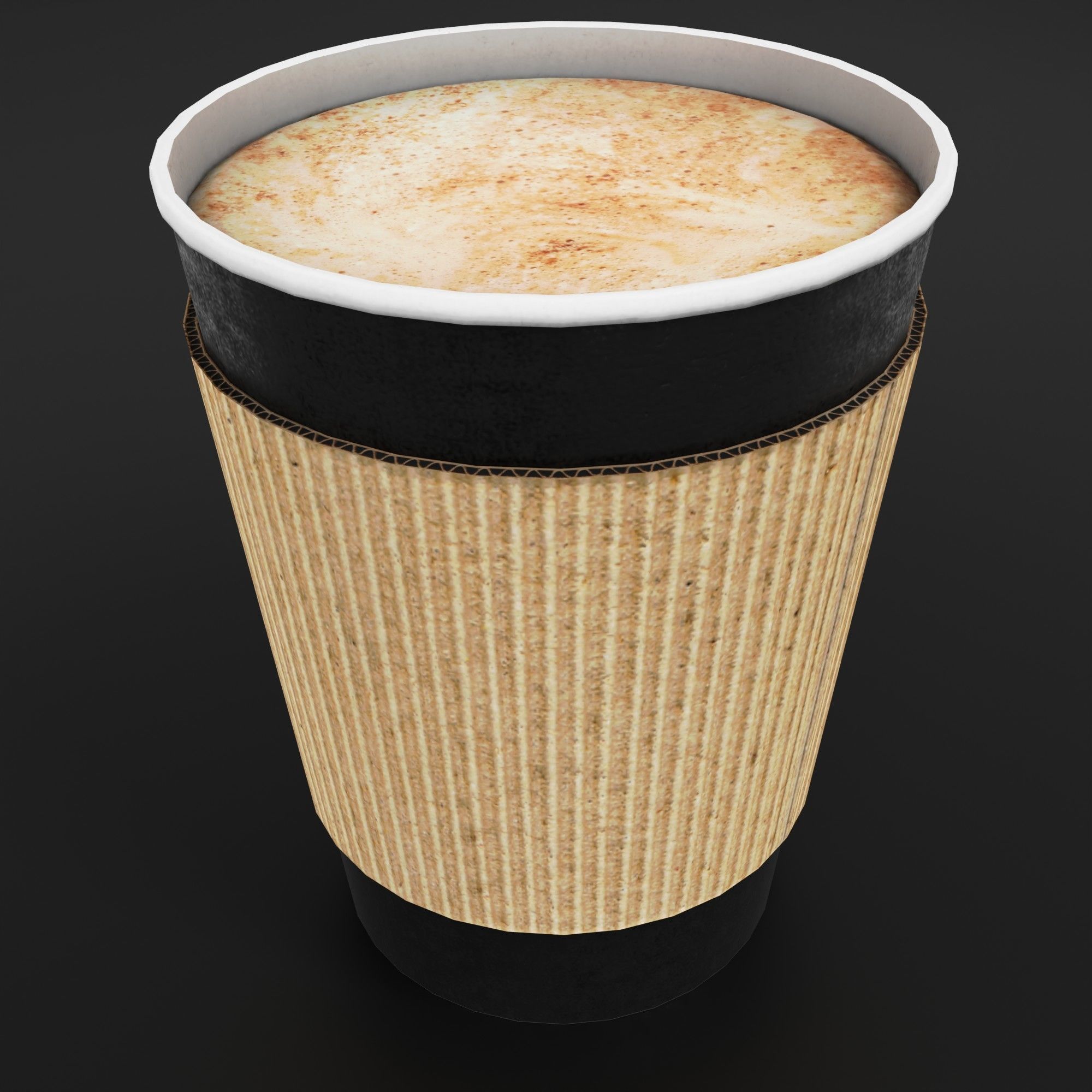 Paper cup of coffee Low-poly 3D model_19