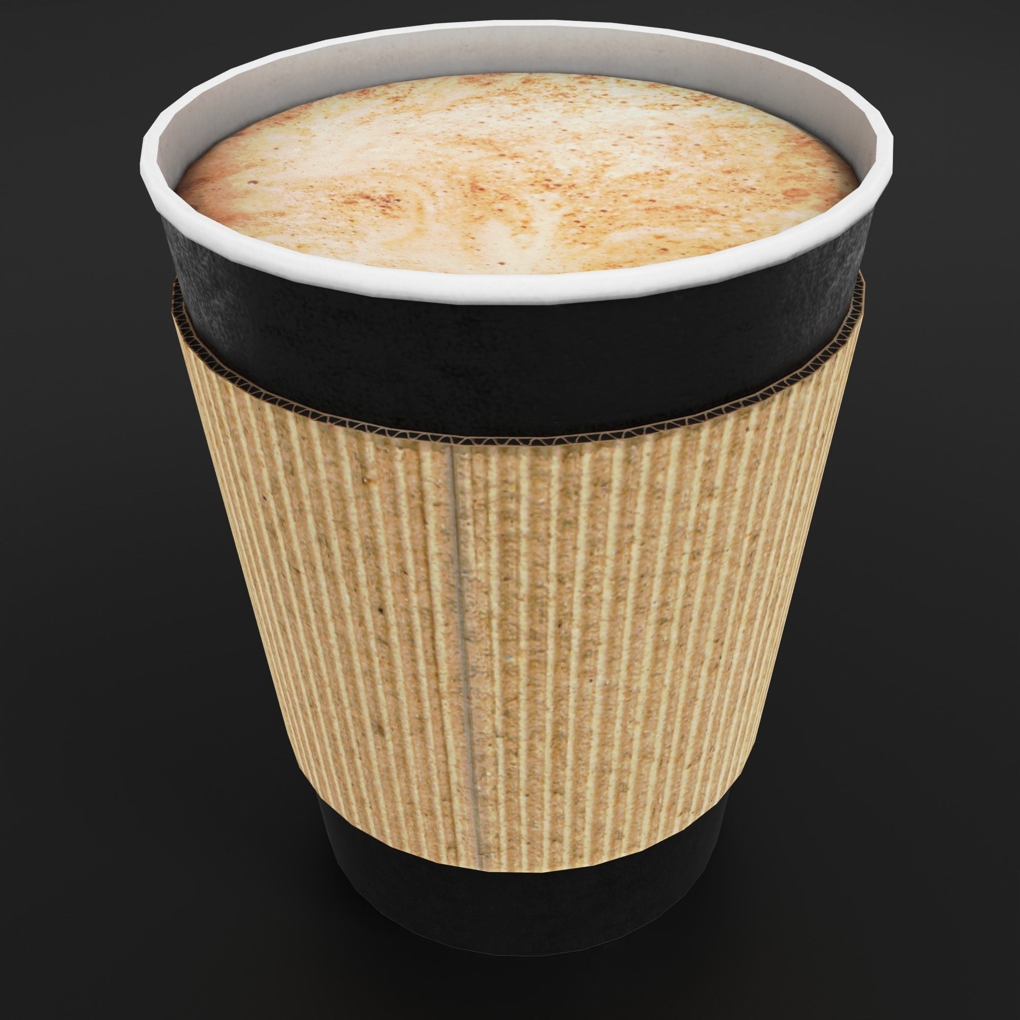 Paper cup of coffee Low-poly 3D model_14