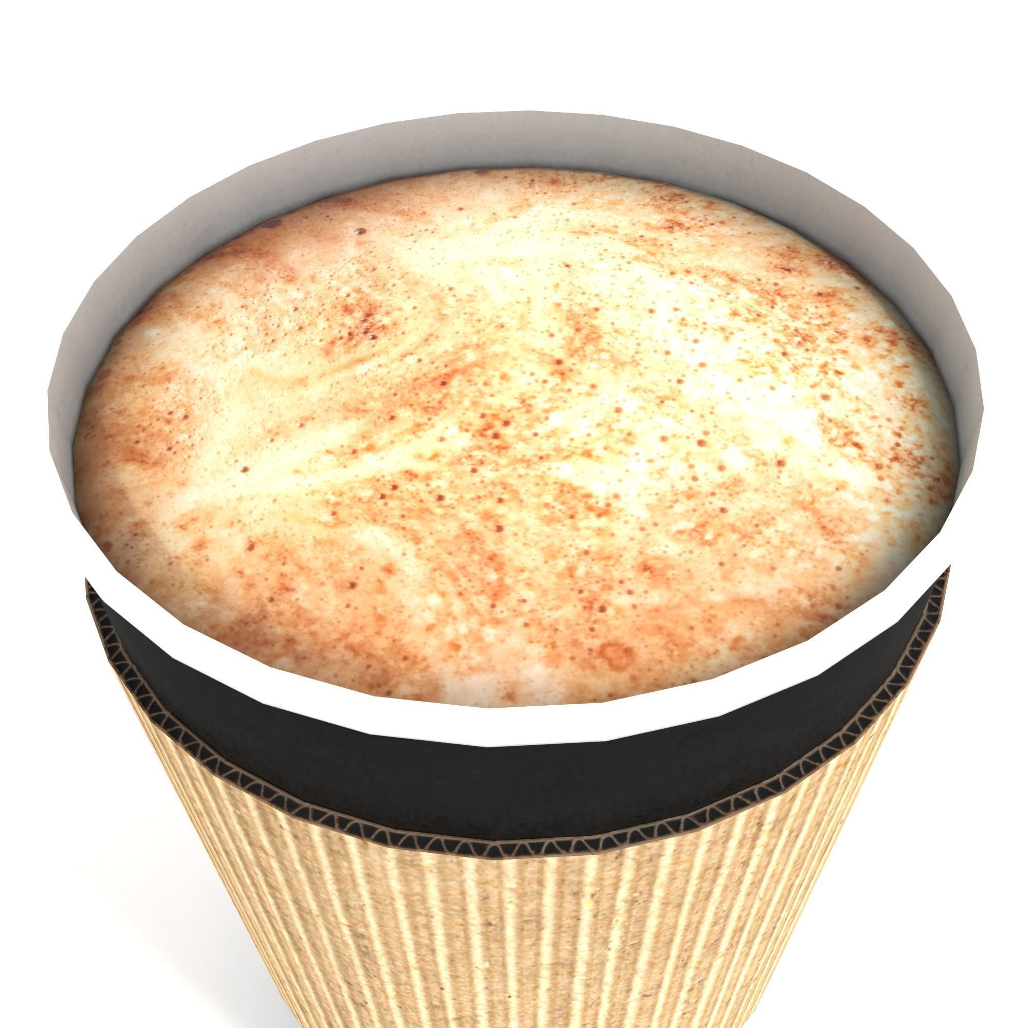 Paper cup of coffee Low-poly 3D model_2