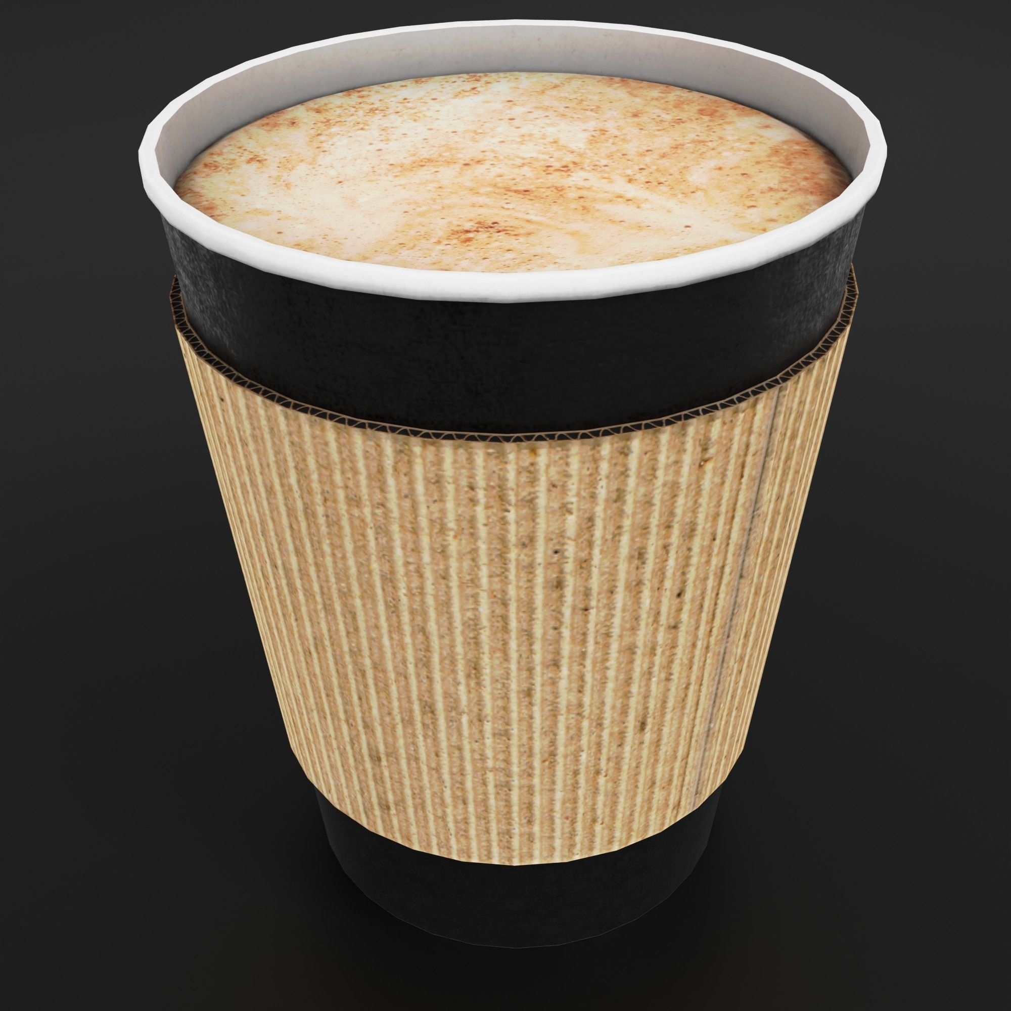 Paper cup of coffee Low-poly 3D model_18