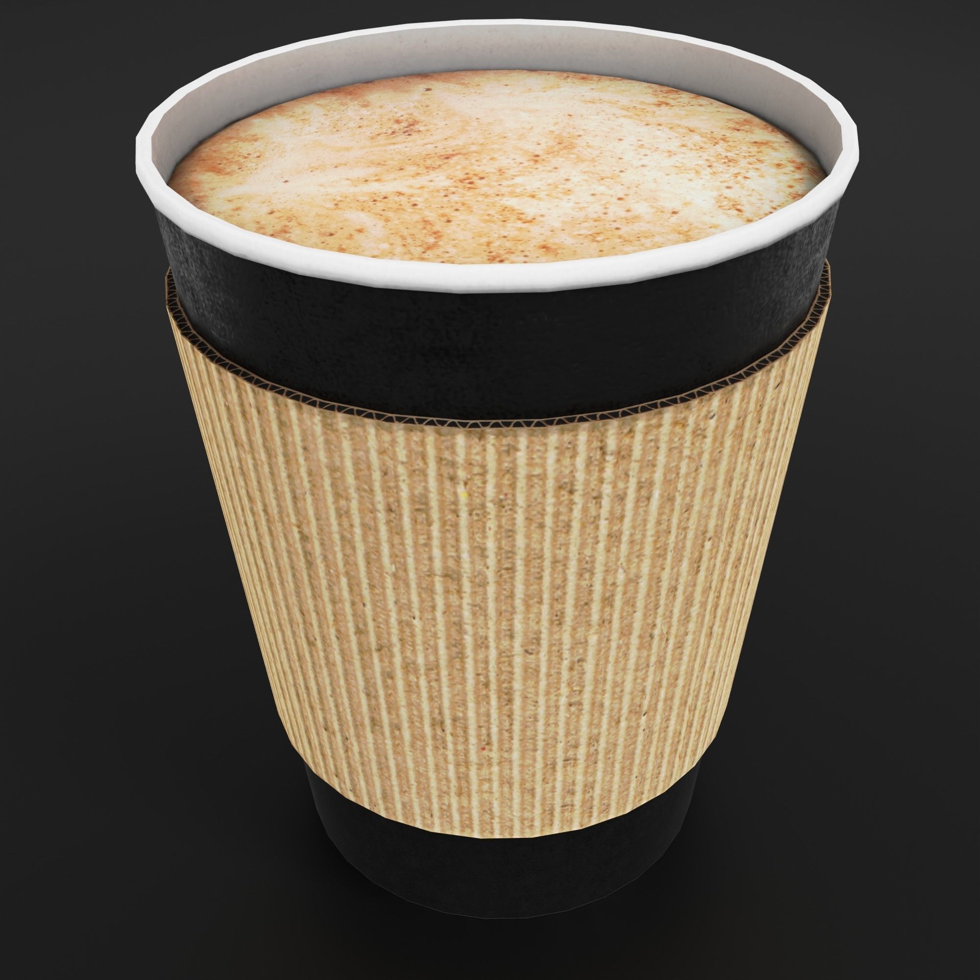 Paper cup of coffee Low-poly 3D model_37