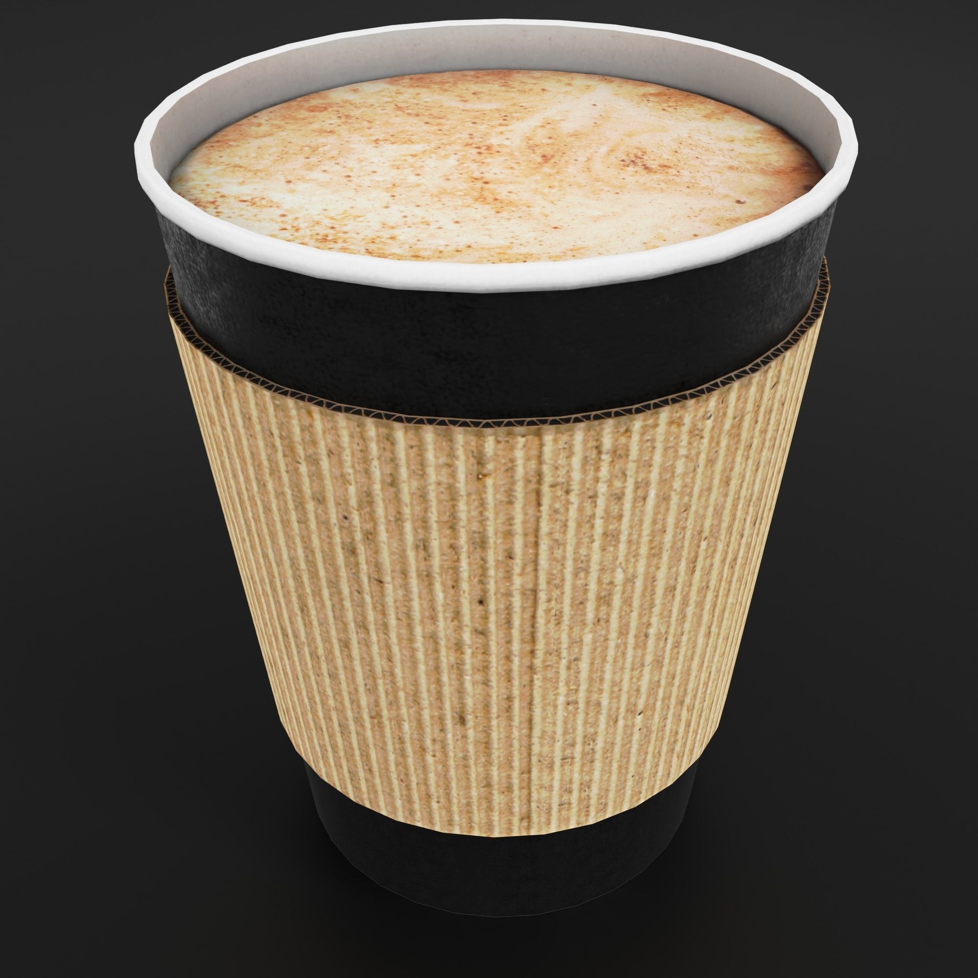 Paper cup of coffee Low-poly 3D model_26