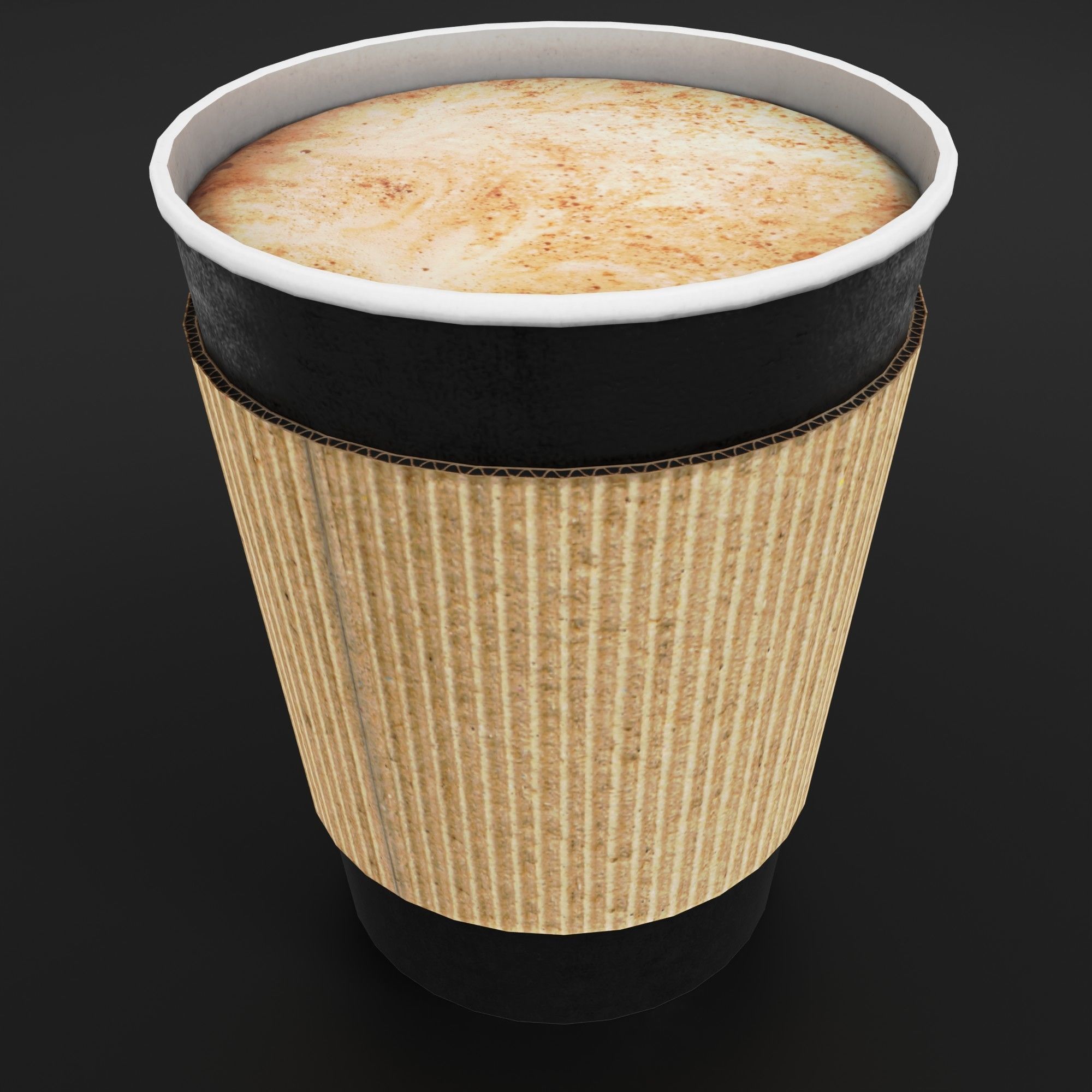 Paper cup of coffee Low-poly 3D model_12