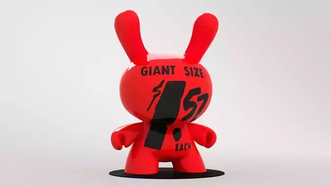 Kidrobot Andy Warhol 20 Red Giant 3D model