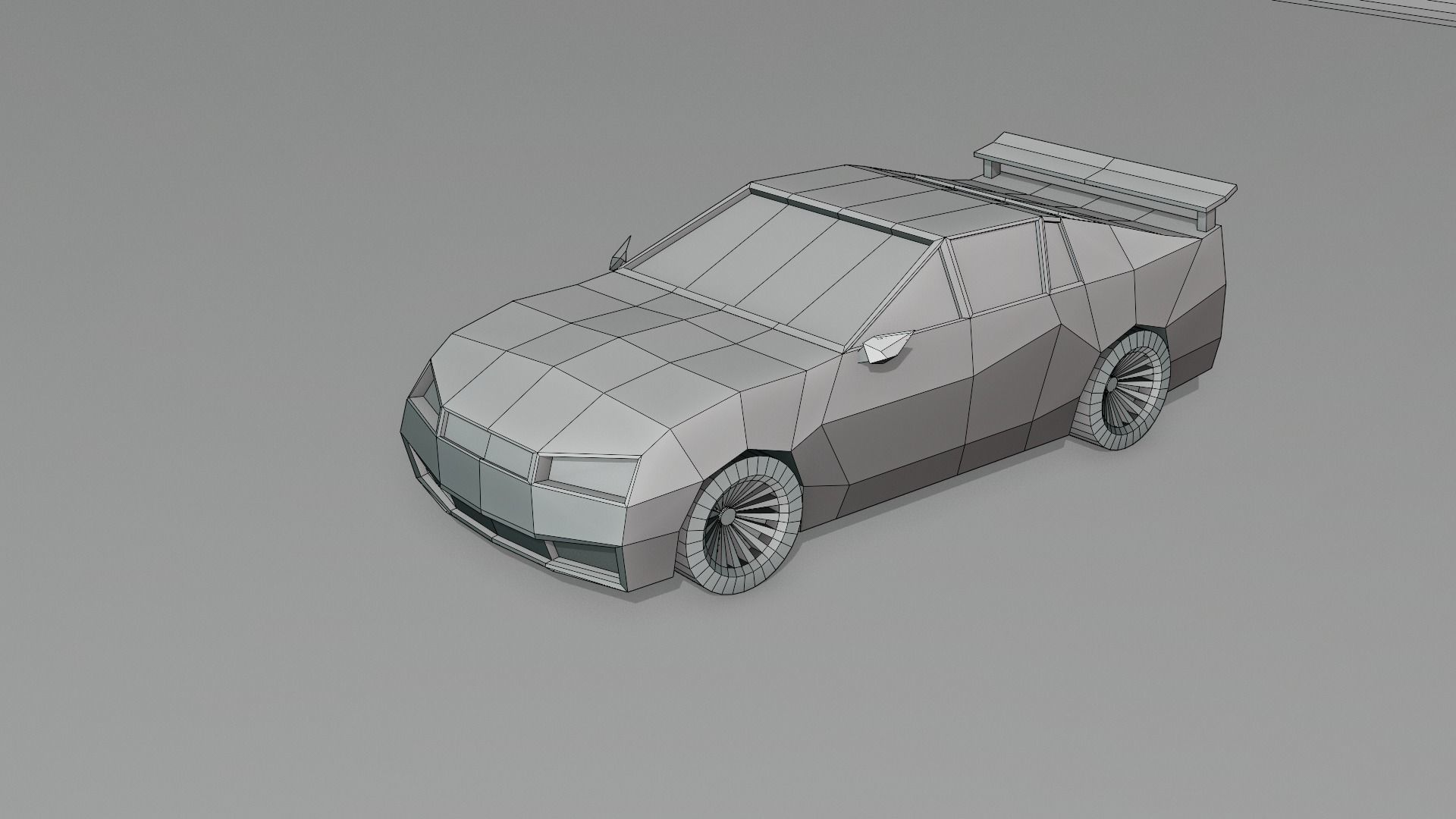 low poly car Low-poly 3D model_10