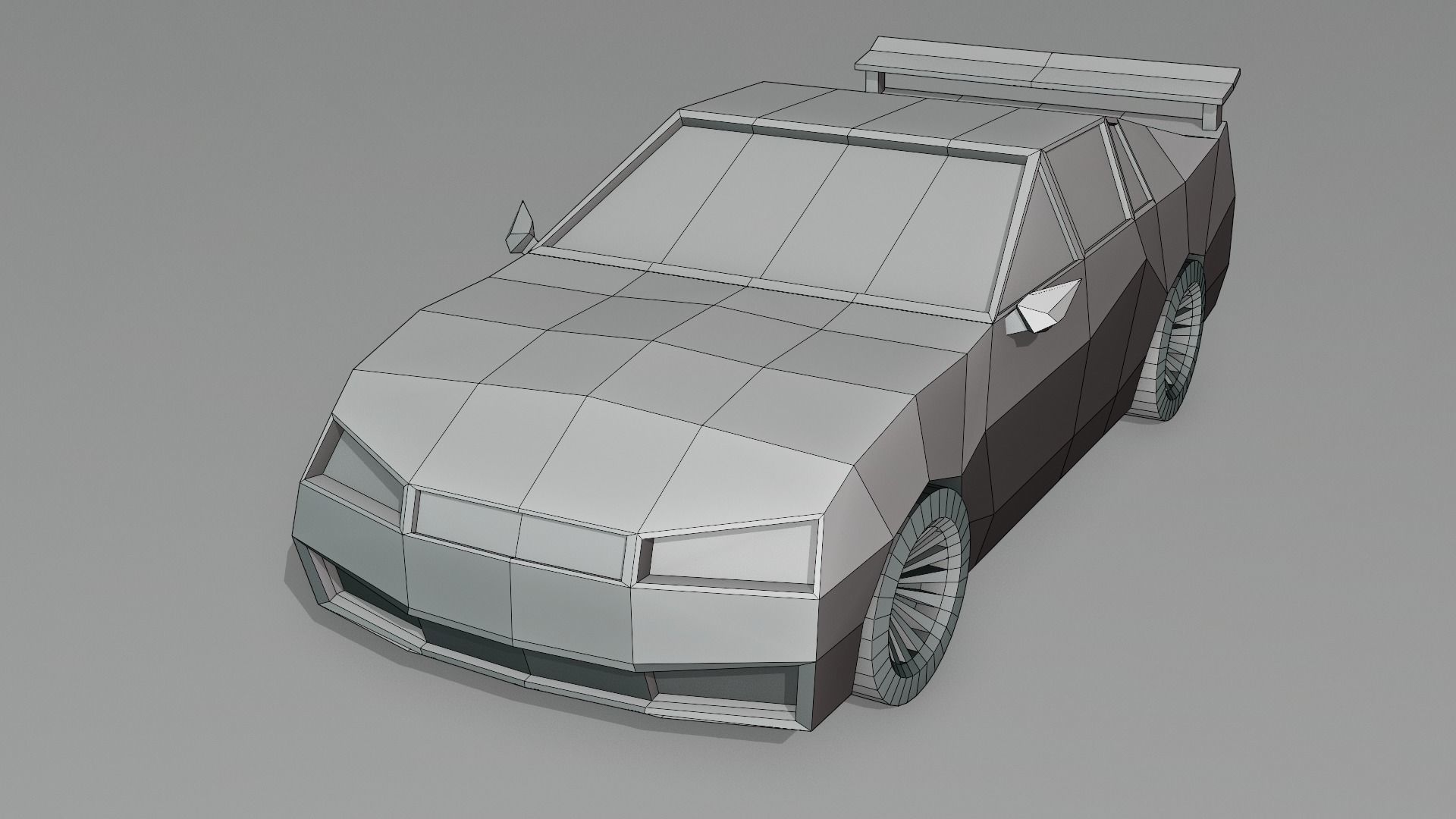 low poly car Low-poly 3D model_11