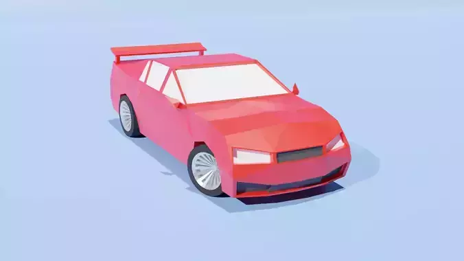 low poly car