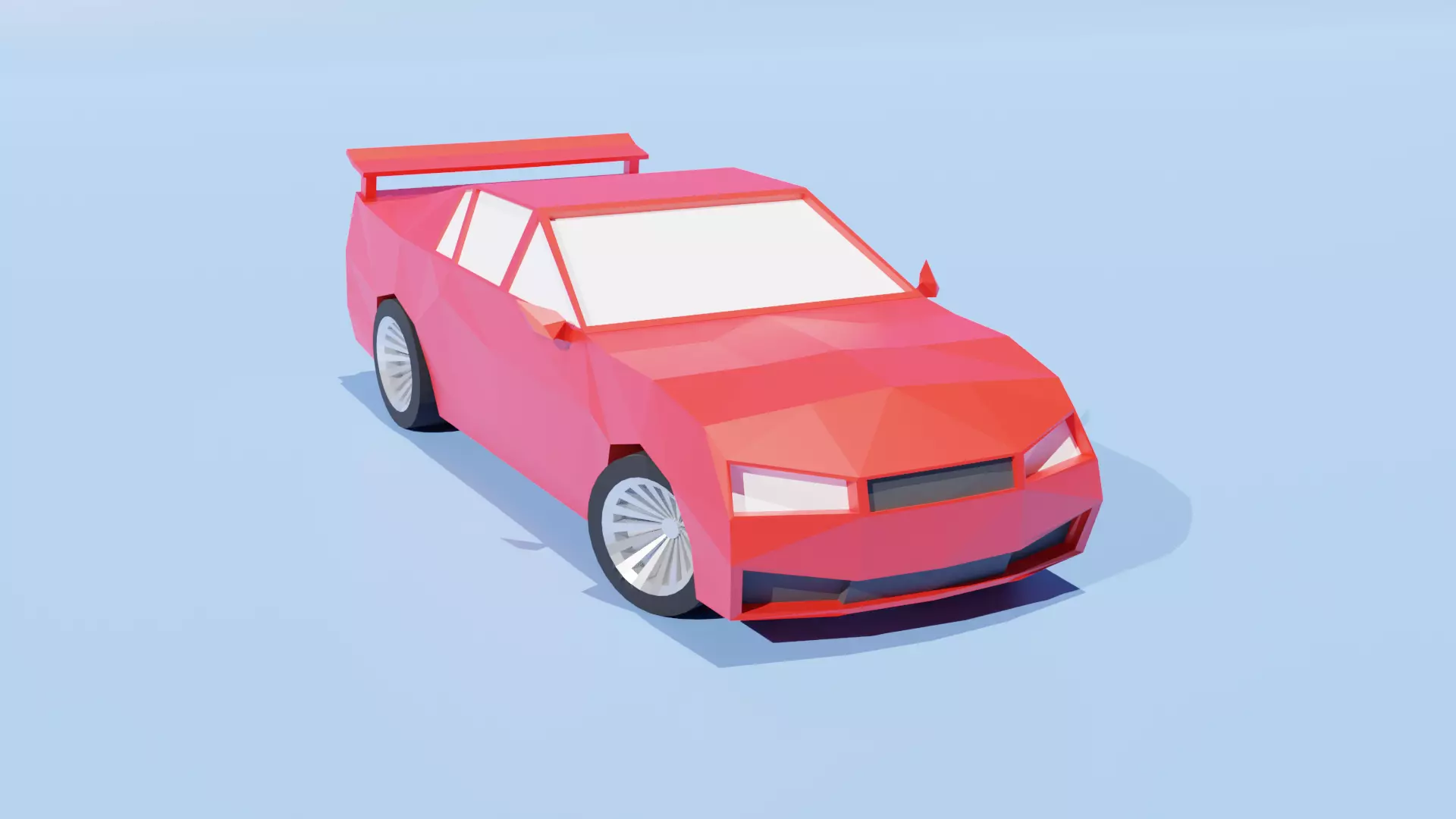 low poly car Low-poly 3D model_0