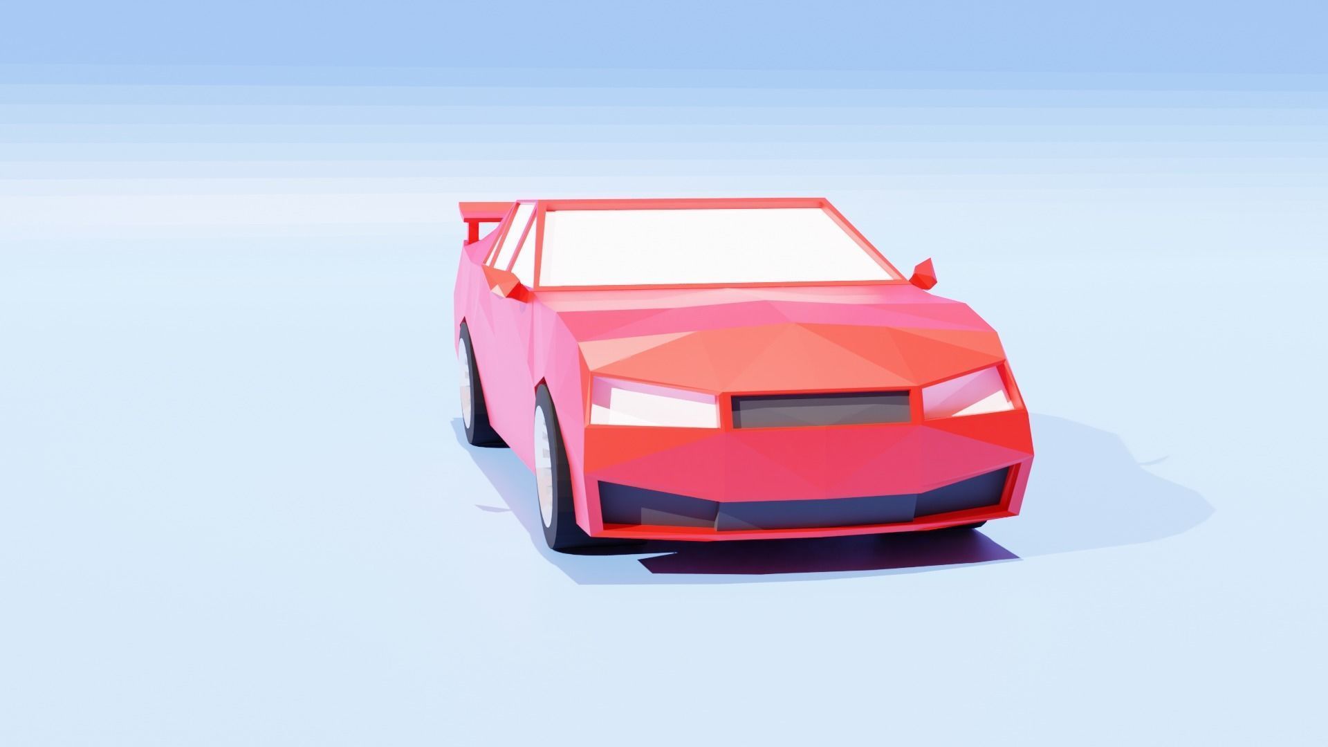 low poly car Low-poly 3D model_9