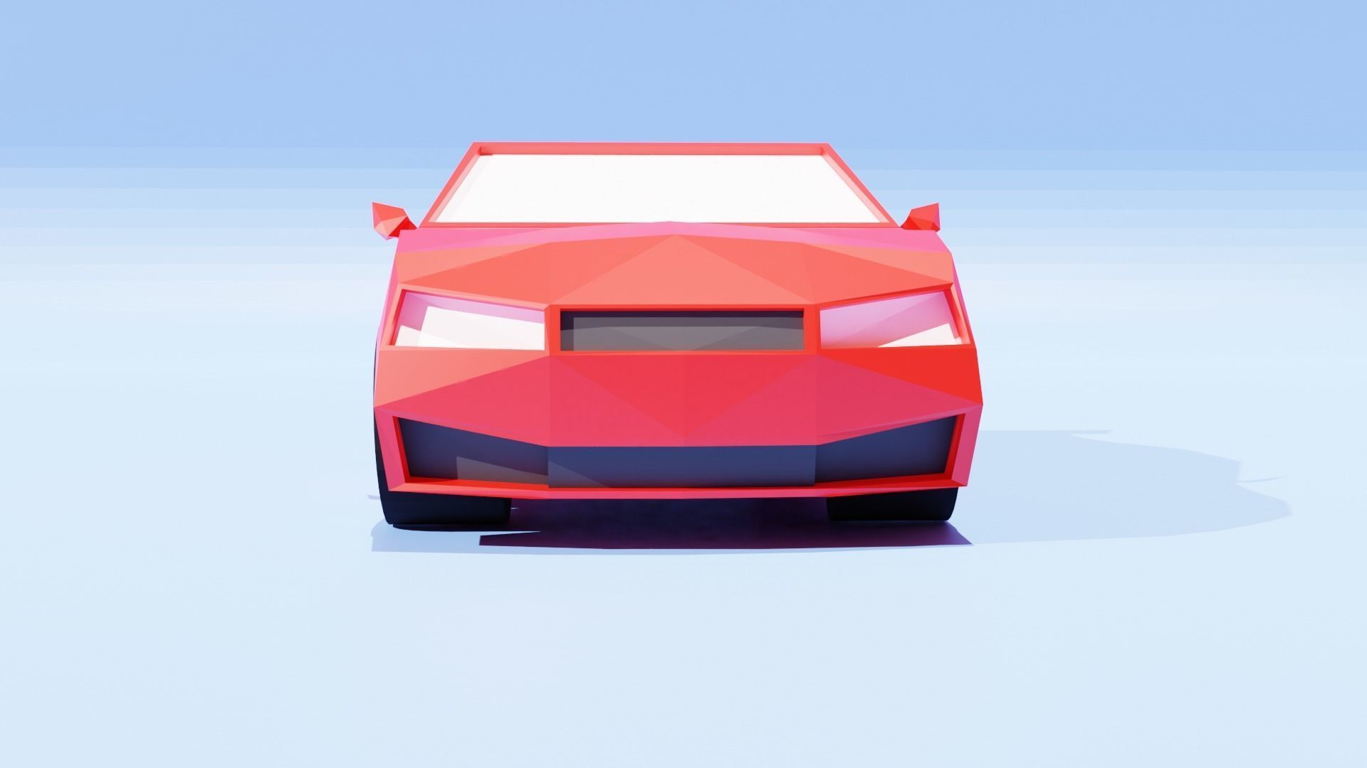 low poly car Low-poly 3D model_5