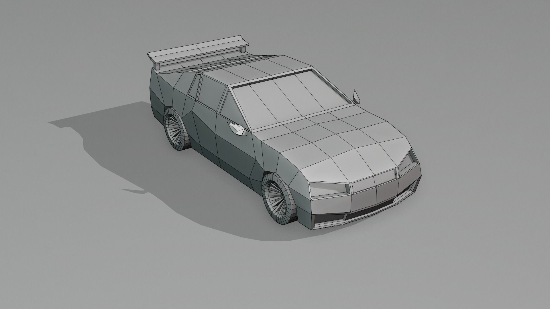 low poly car Low-poly 3D model_12