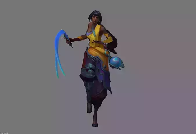 Nilah League of Legends 3D Model Low-poly 3D model