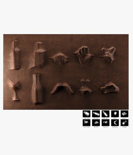 Alpha displace textures SET Hands Drinkware 3D model