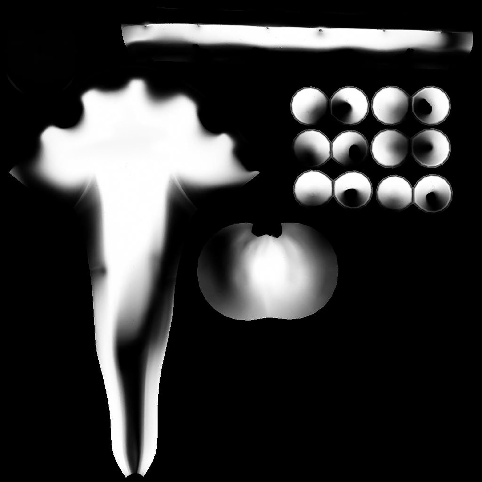 Elf Hat With Bells Low-poly 3D model_9