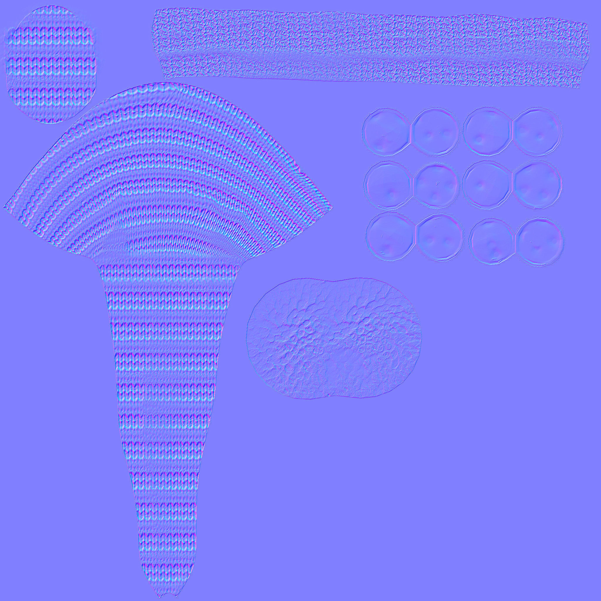 Elf Hat With Bells Low-poly 3D model_7