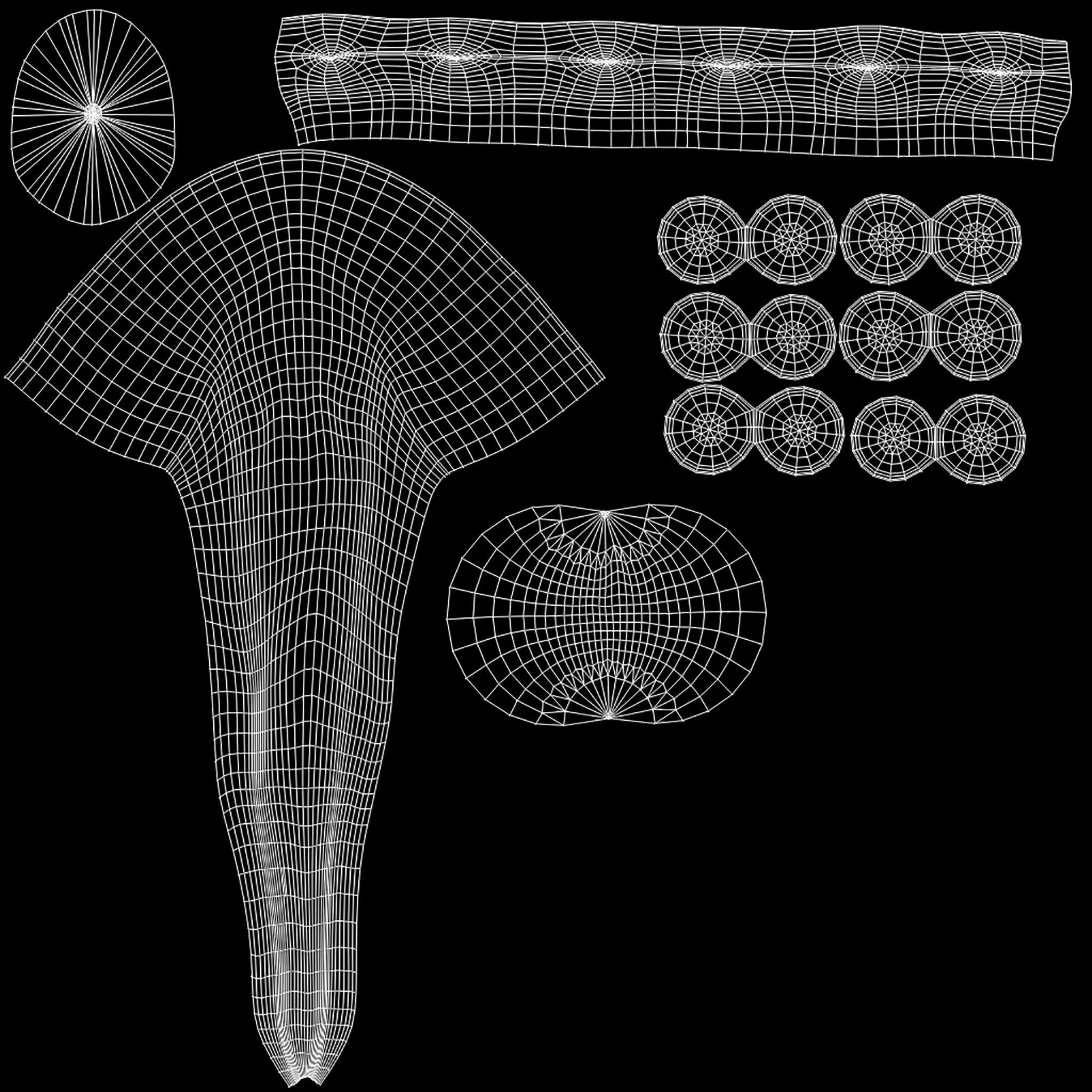 Elf Hat With Bells Low-poly 3D model_10