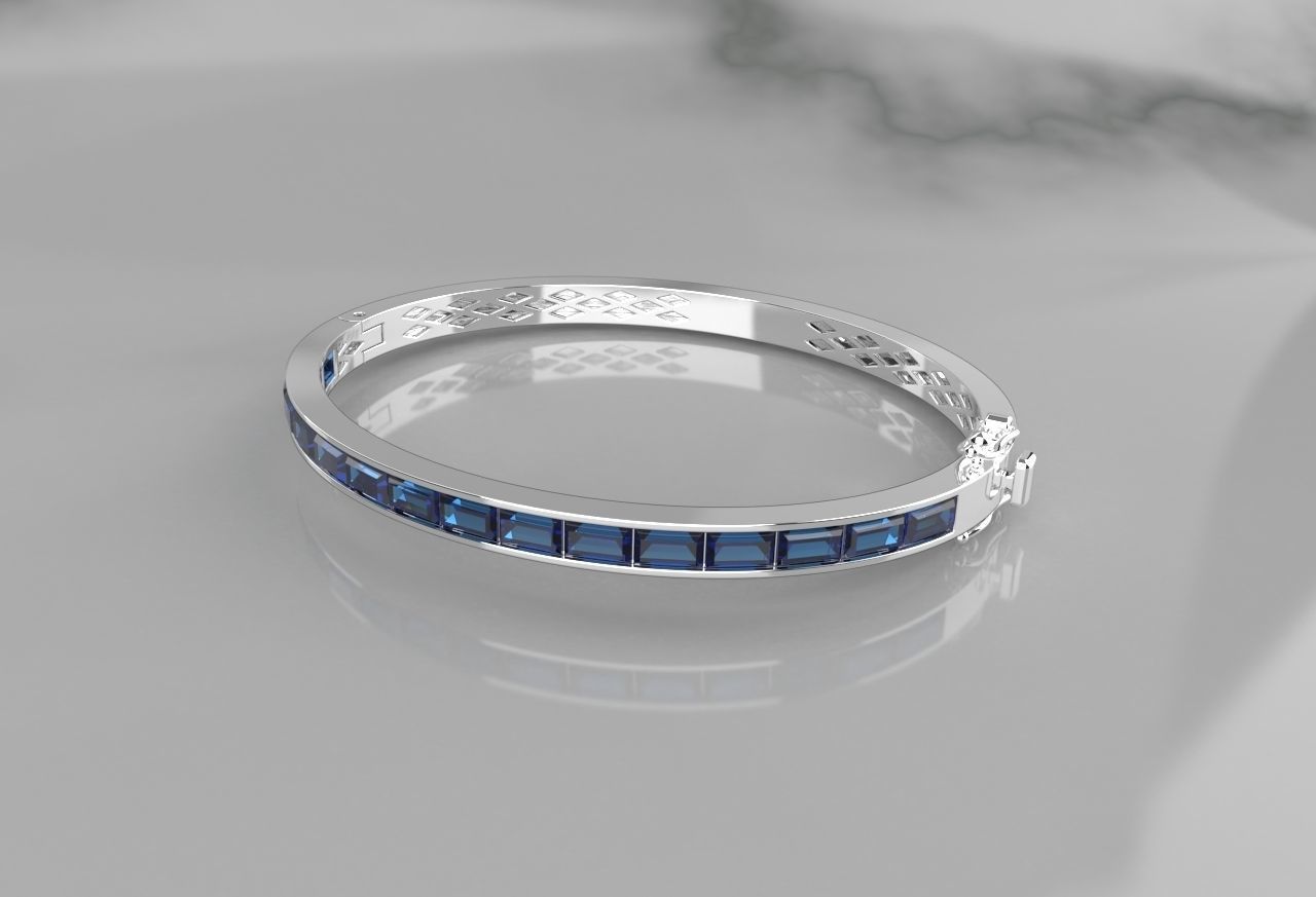 BAGUETTE BRACELETS 3D print model_1