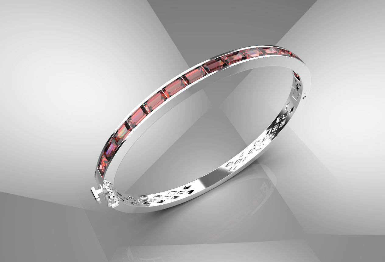 BAGUETTE BRACELETS 3D print model_3