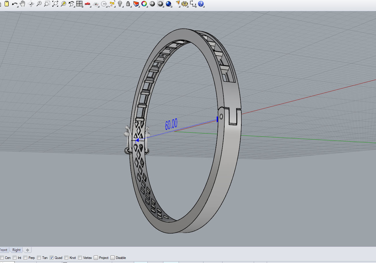 BAGUETTE BRACELETS 3D print model_11