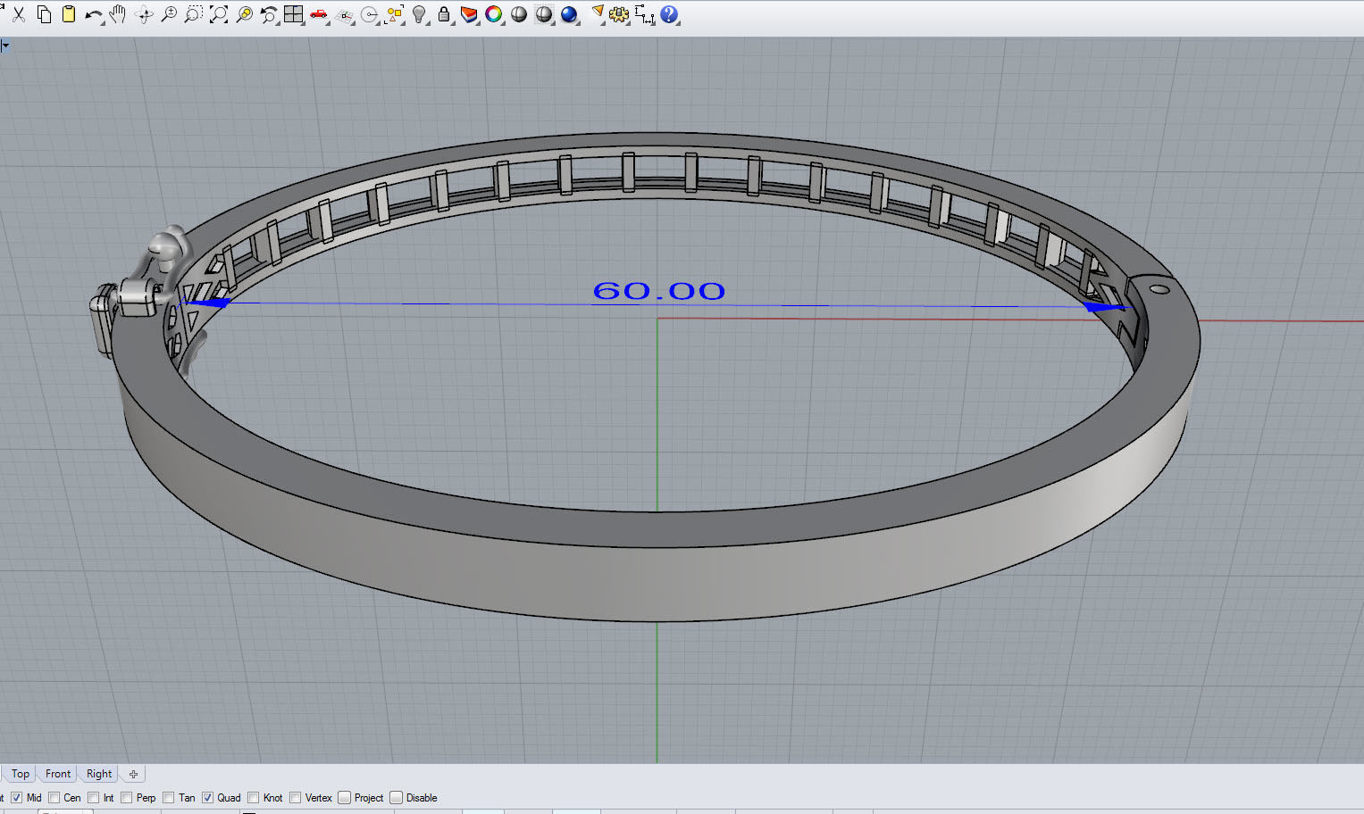 BAGUETTE BRACELETS 3D print model_10