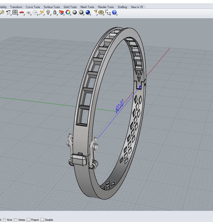BAGUETTE BRACELETS 3D print model_7